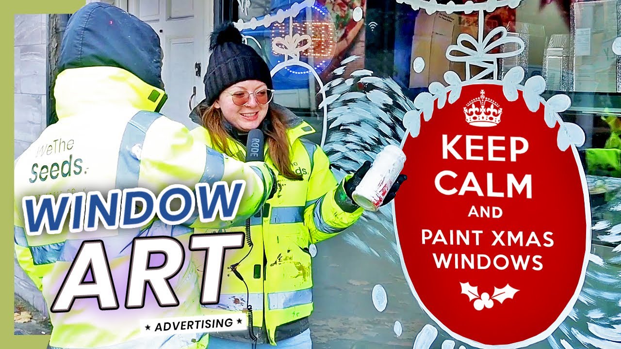 Learning to Paint Christmas Window Art | LIVE WeTheSeeds Window Artist Tutorial
