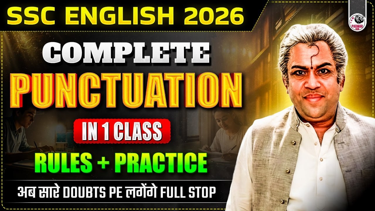 PUNCTUATION ONE SHOT | SSC ENGLISH GRAMMAR | CGL, CHSL, MTS, GD 2026 | PARMAR ENGLISH 2.0 | PSP SIR