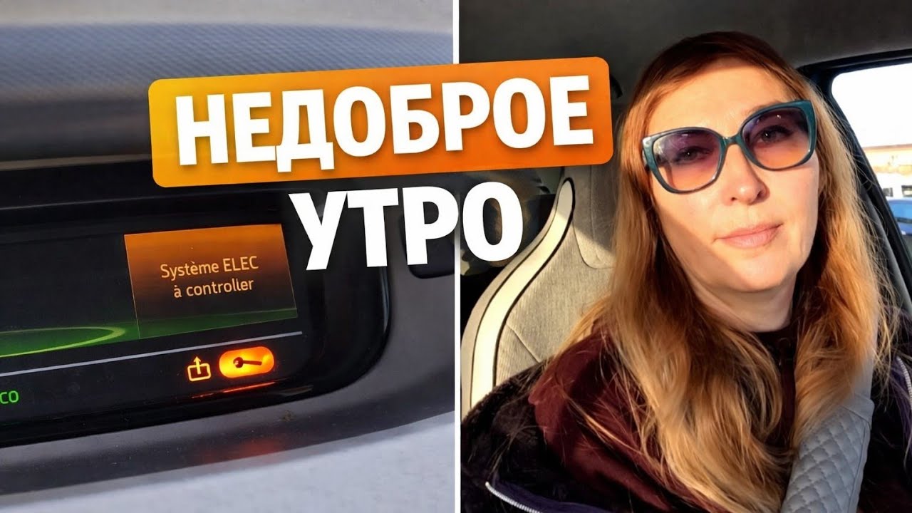 Недоброе утро во Франции. Машина выдала ошибку — еду в гараж