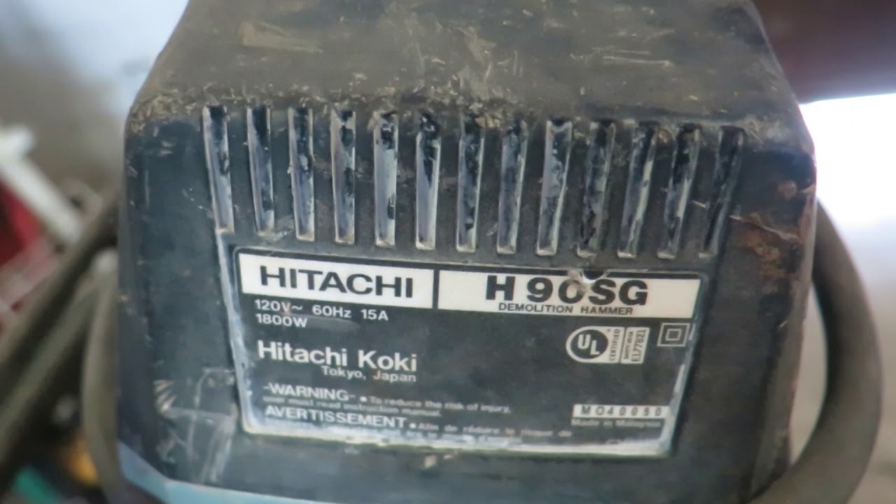 Lot 59 Hawaiian Rent All Tools Equipment Auction Hitachi H90SG 70-Pound Demolition Hammer