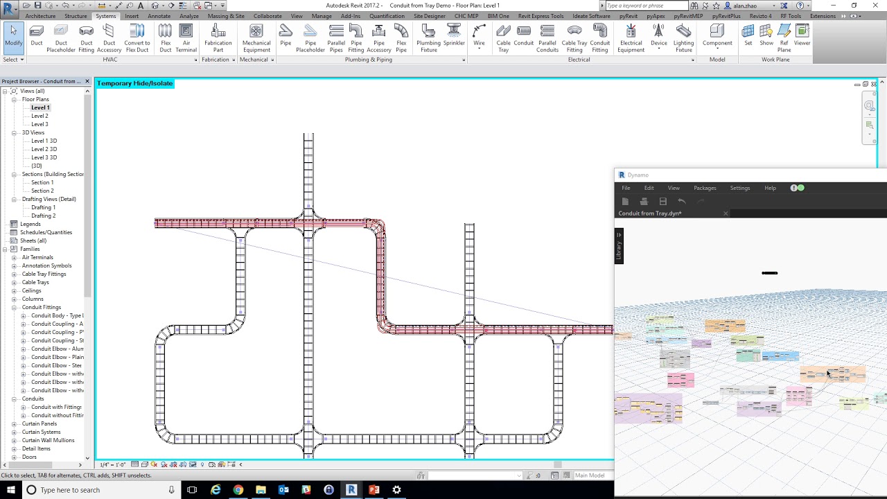 Auto Generate Conduit from Cable Tray in Revit