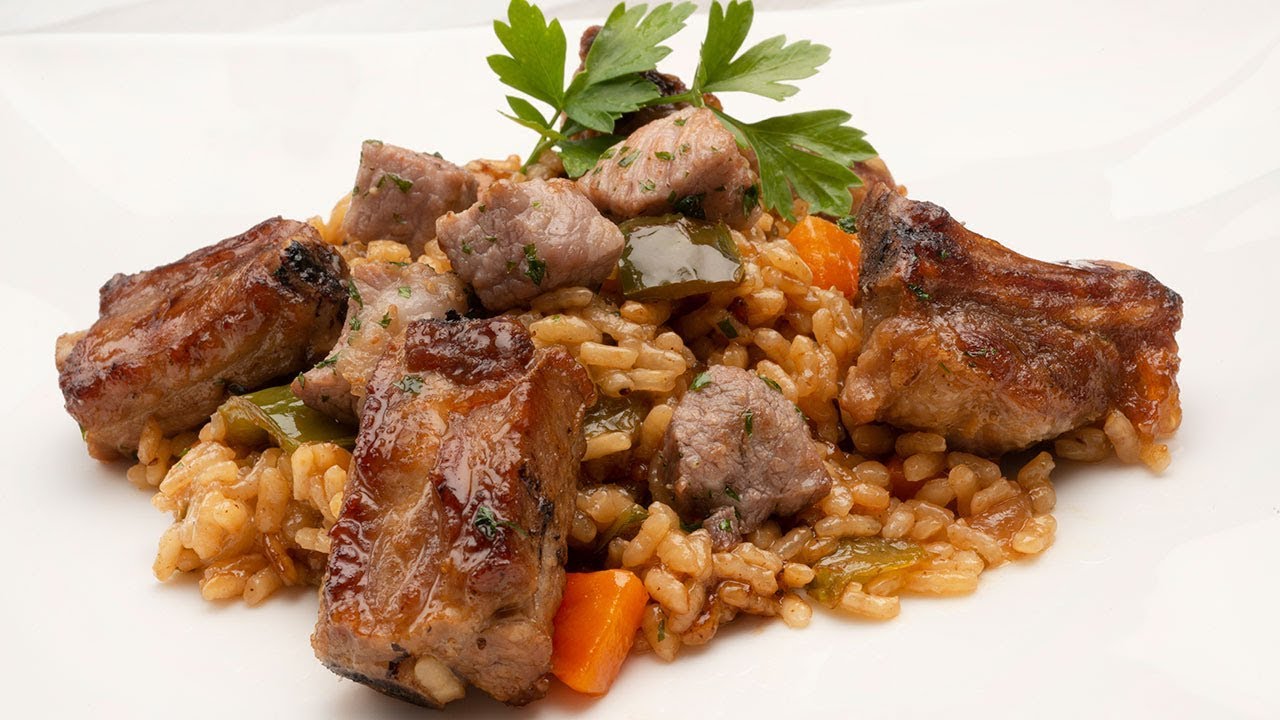 ARROZ con COSTILLA y secreto ibérico y ALIOLI casero - Receta de Karlos Arguiñano
