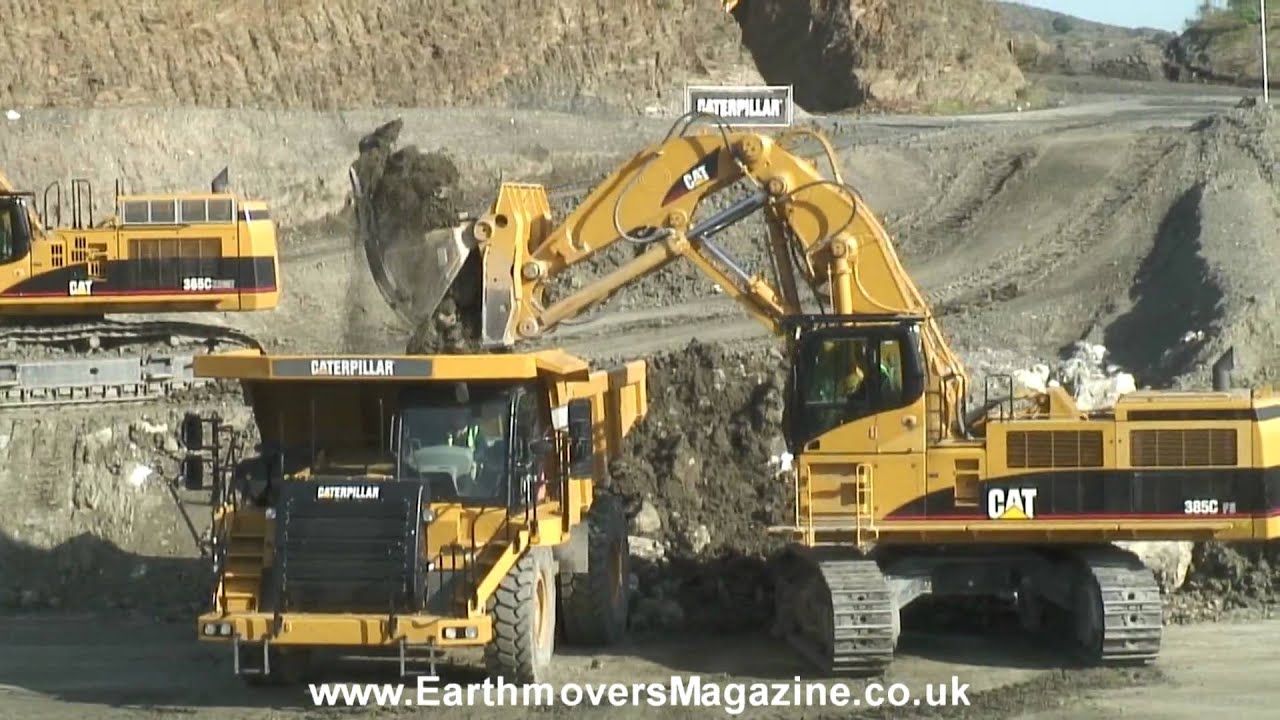 Cat 385C Face Shovel demo at Malaga