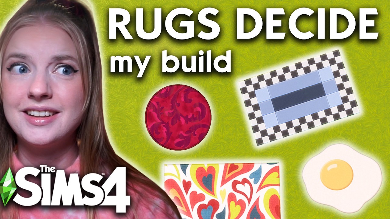 the sims 4 but every room is a random rug