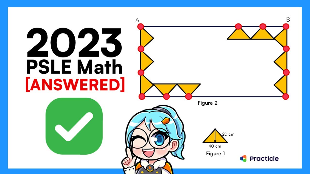 PSLE Math 2023 Question Answered | Triangle Card and Pin | Paper 2 Q16
