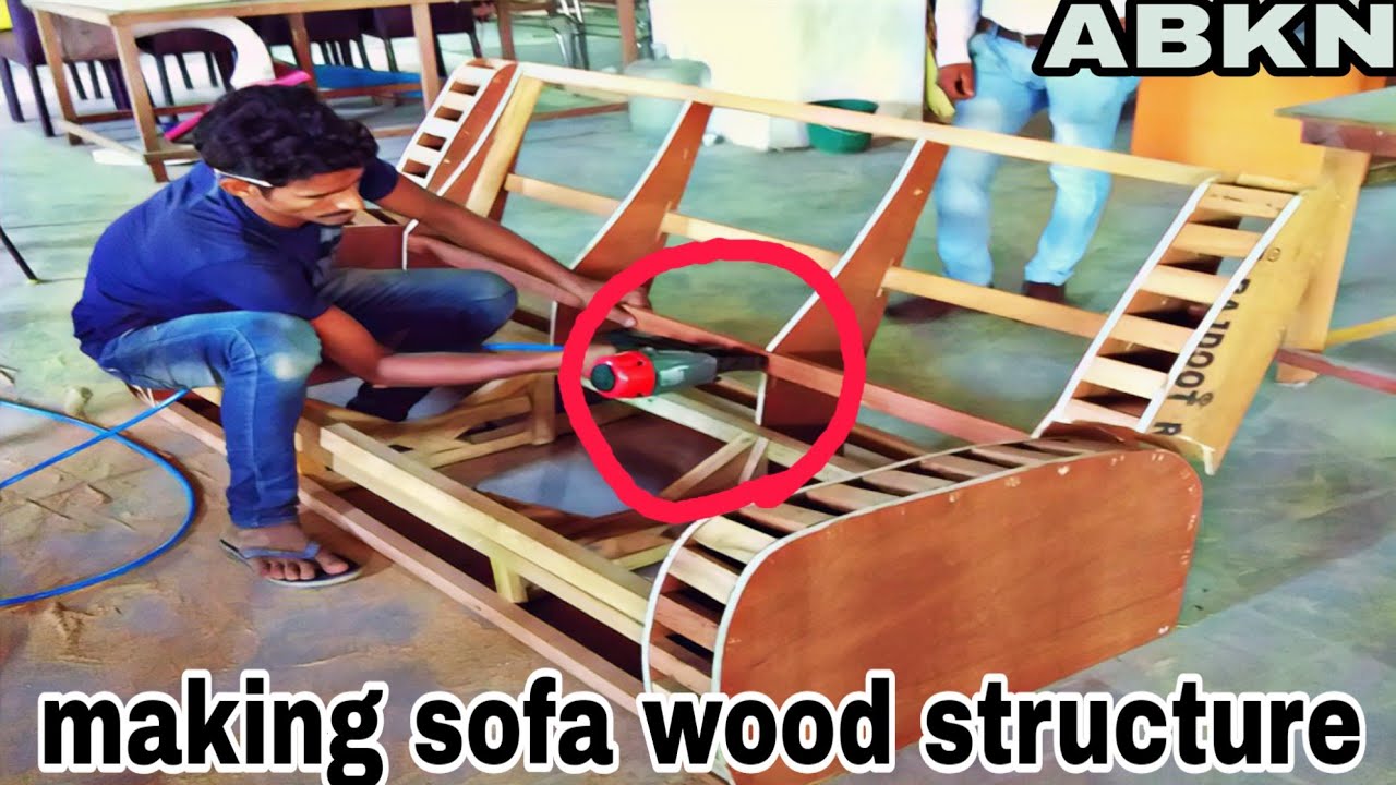 how to make sofa wood structure reclainer type making wood work