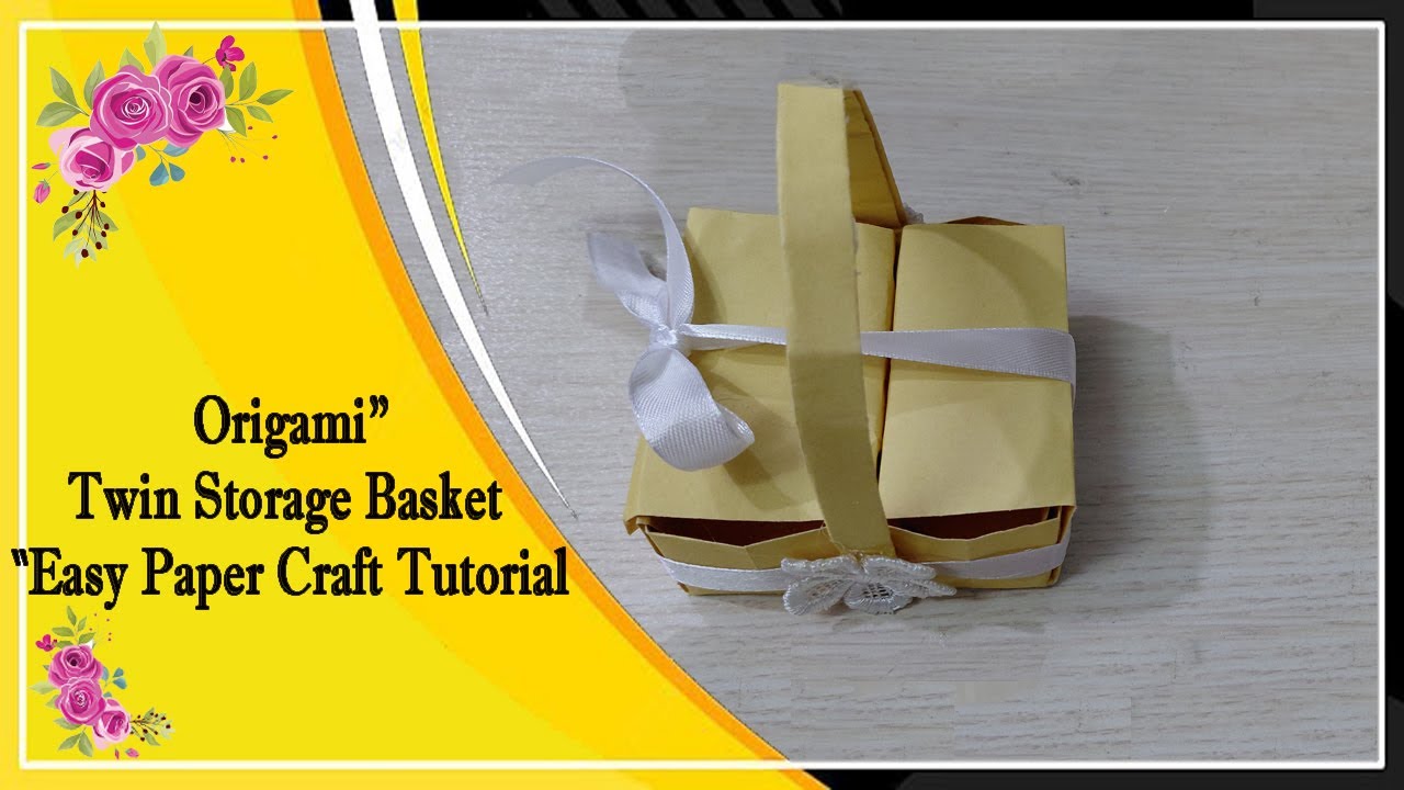 “Origami Twin Storage Basket ✂️✨  Easy Paper Craft Tutorial”