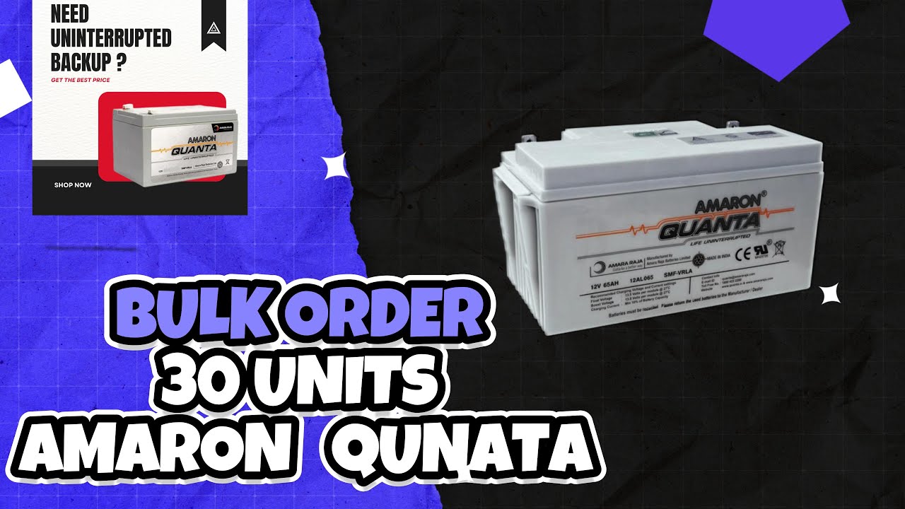 POWER SOLUTION FOR INDUSTIES || AMARON QUNATA 12V 65AH || SMF BATTERY