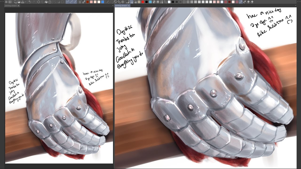 Day 26 digital painting objects from pics with color 1 hour for 30 days no mic/sound