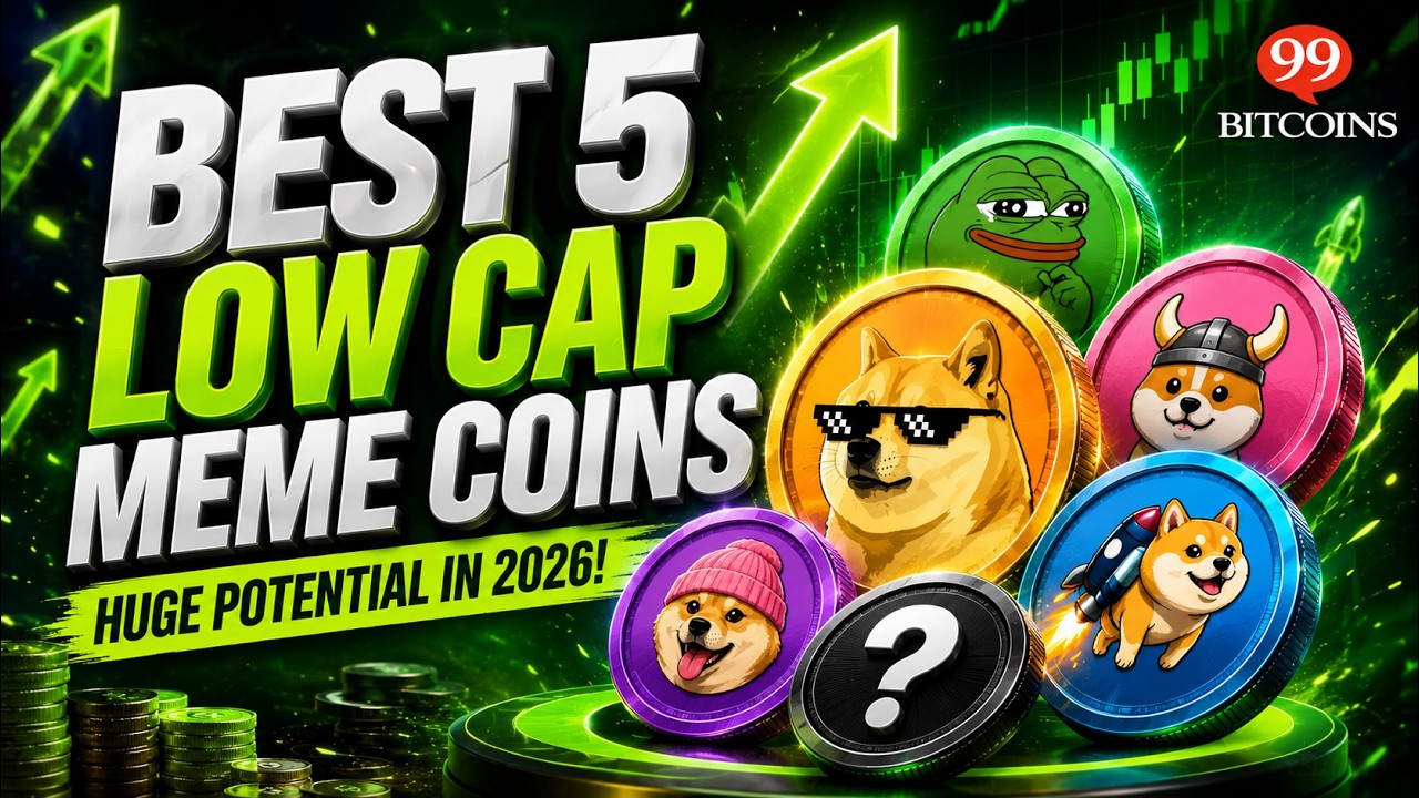 BEST 5 Low Cap Meme Coins With Huge Potential in 2026