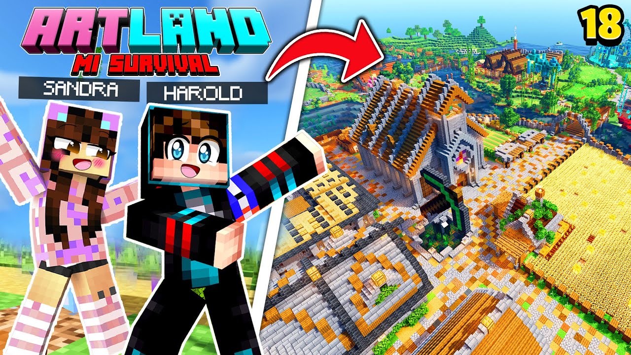 Sandra Reacciona a mi mundo Survival de 1000 días en Minecraft 1.19.2 | World Tour | ArtLand Cap 18