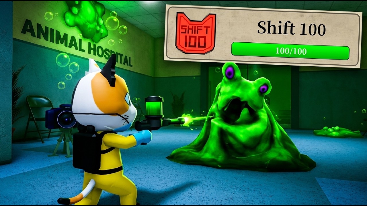 Roblox Animal Hospital СМЕНА 100 ДОСТИЖЕНИЕ (Все NPC, Аномалии и КАТСЦЕНЫ?!)