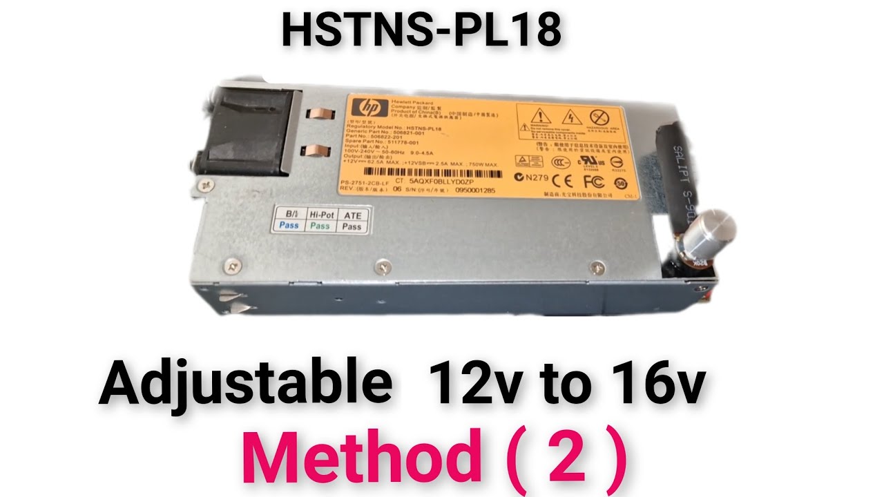 HSTNS-PL18 diy 12v to 16v OVP bypass psu hp