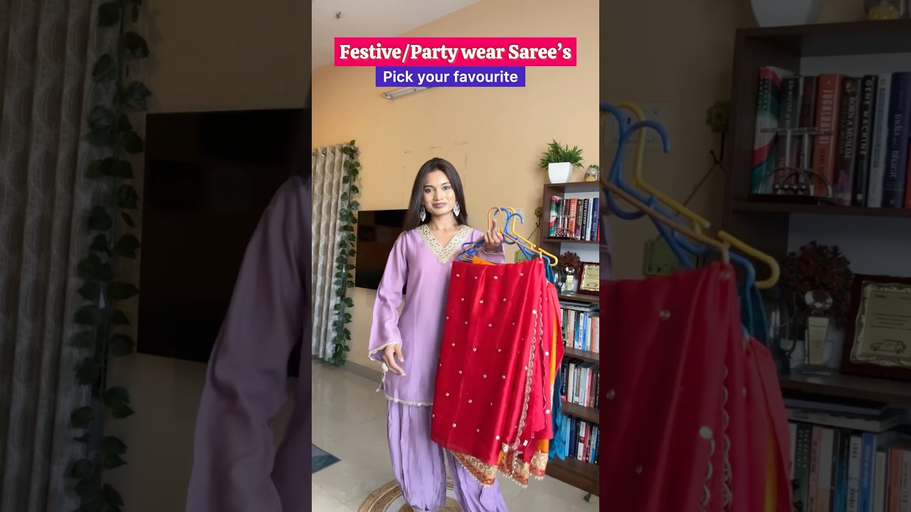 Festive saree from Flipkart || Saree haul #festivesarees #flipkarthaul #ytshorts