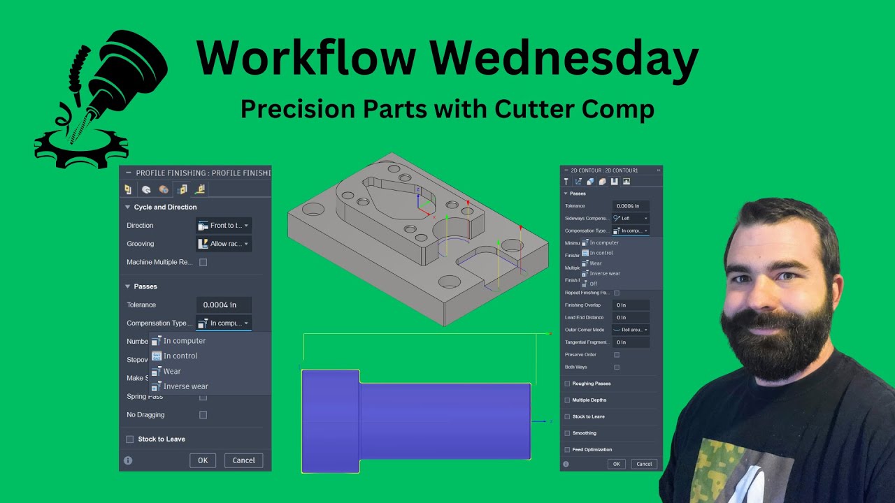 Рабочий процесс среды: прецизионные детали с Fusion 360 Cutter Comp (ПРАВИЛЬНЫЙ подход)