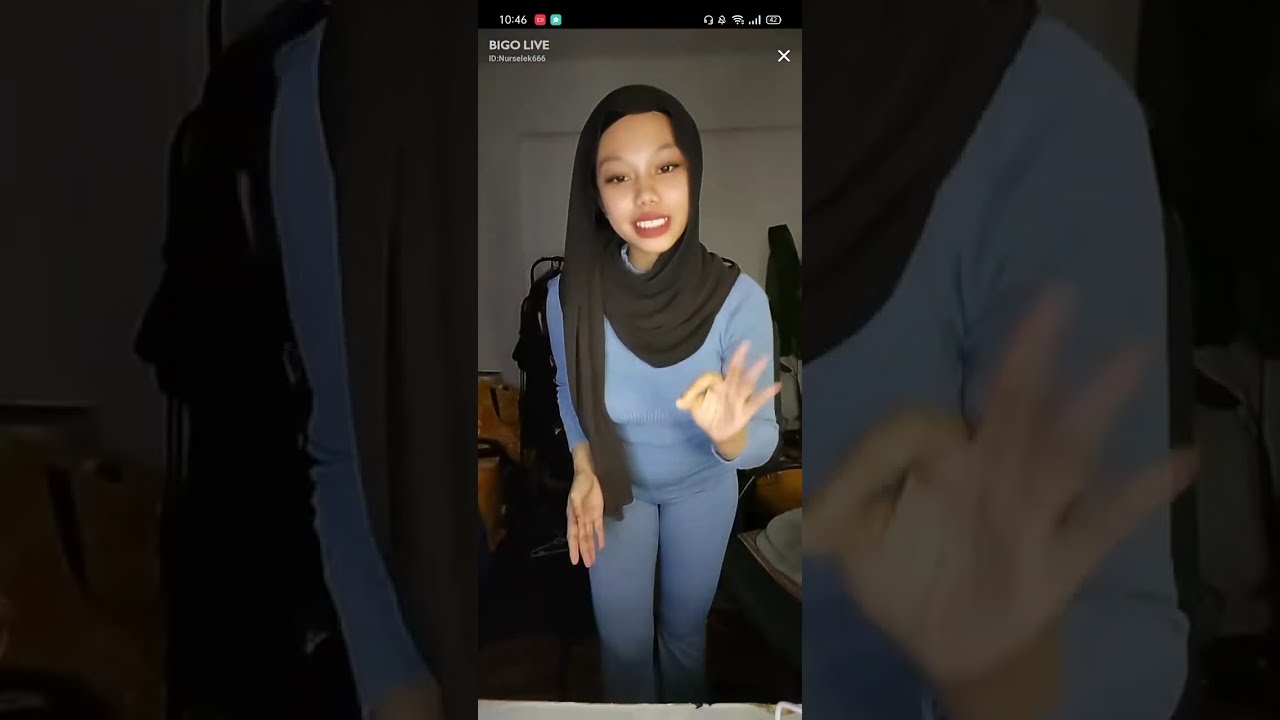 nurselek hijab padu live bigo