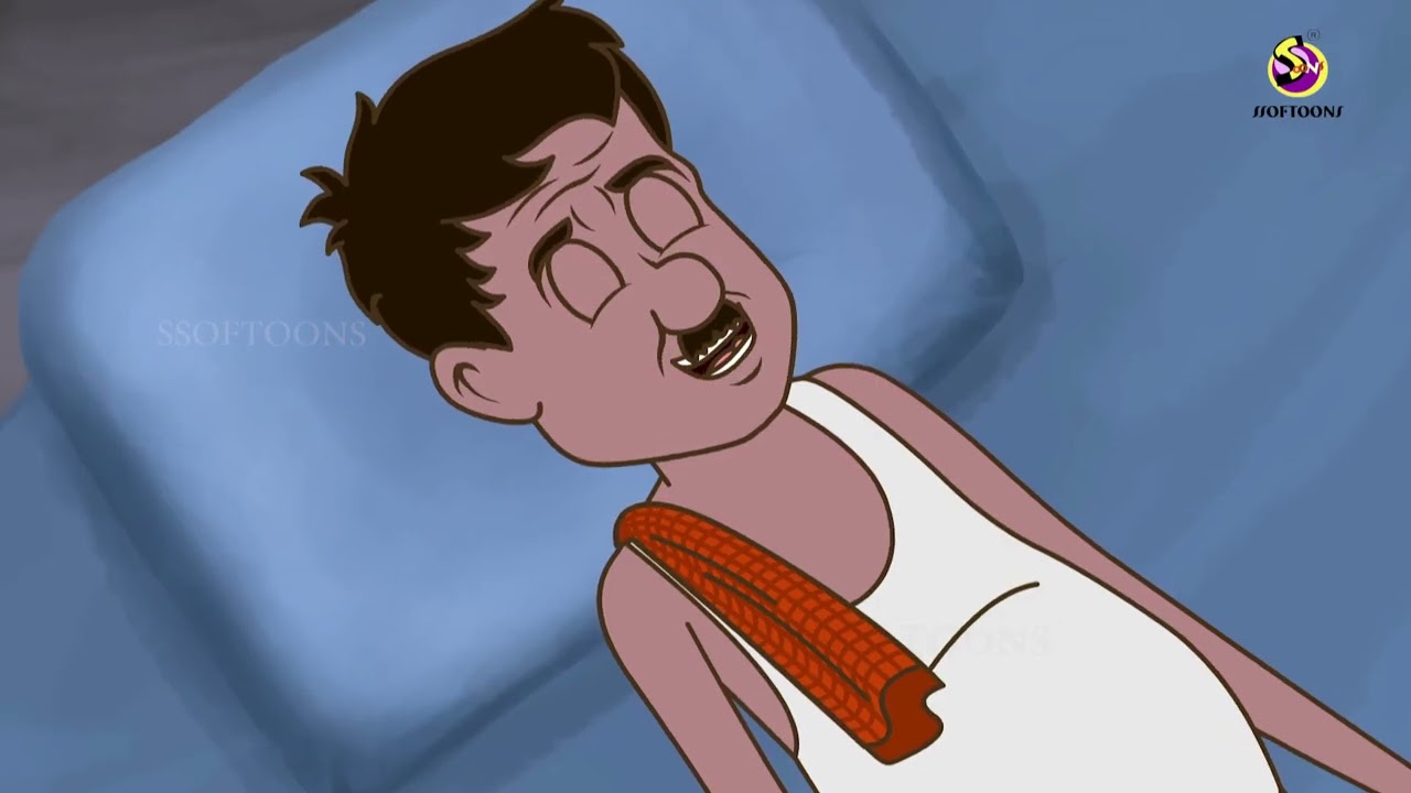 Buddhur Matha Lullur Mathabyatha | LULLU BHUTER BANGLA CARTOON || BENGALI GHOST STORIES || SSOFTOONS