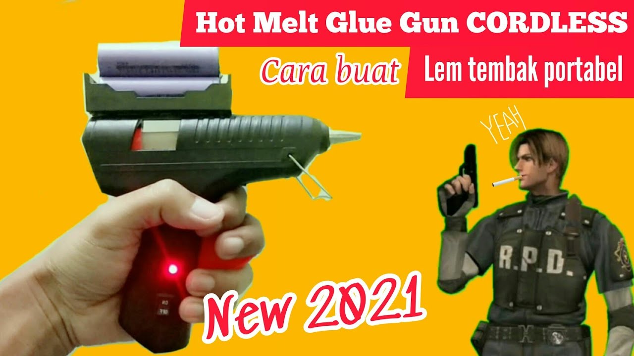 Cara membuat lem tembak portabel|How to make hot melt glue gun CORDLESS