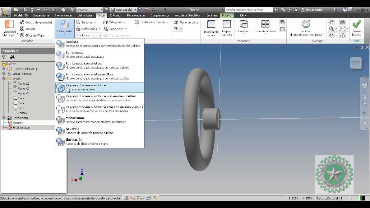Volante Desalineado - Autodesk Inventor