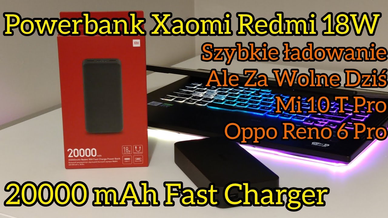 Xiaomi Redmi 18W Fast Charger Power Bank 20000 mAh (czarny)