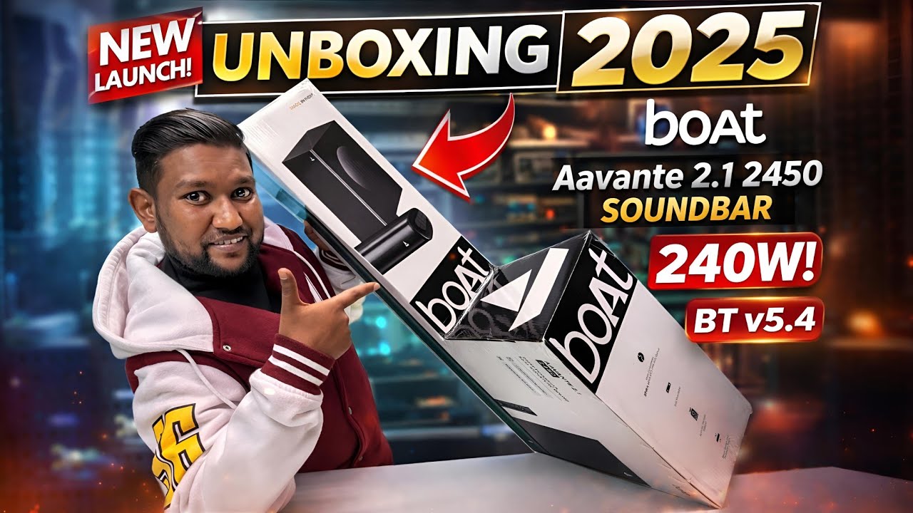 Boat Aavante 2.1 2450 Soundbar With Wireless Subwoofer | 240W | Unboxing Review Sound Test | ₹7500