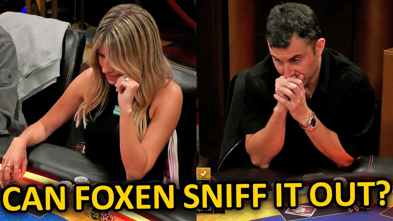 He's Running A MASSIVE BLUFF vs Kristen Foxen On His OWN Show @HustlerCasinoLive