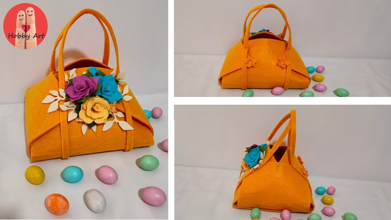 DIY Tutorial Facile Borsa In Feltro In 5 Minuti - Felt bag in 5 minutes
