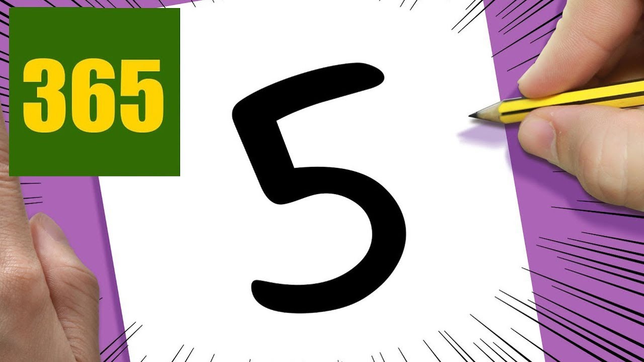 INCREIBLE TRICK WITH NUMBER 5 - TECKNING MED NUMBER 5