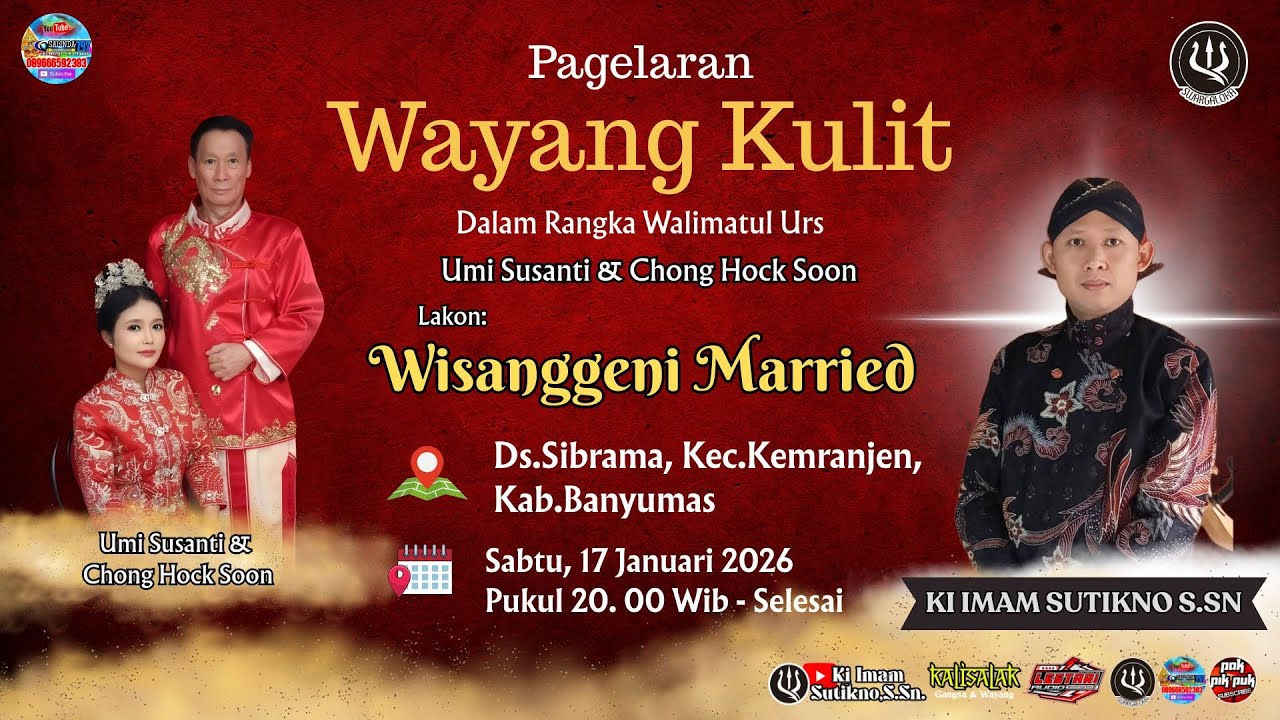 #livestream WAYANG KULIT KI IMAM SUTIKNO S.Sn. LAKON WISANGGENI MARRIED 17JANUARI 2026