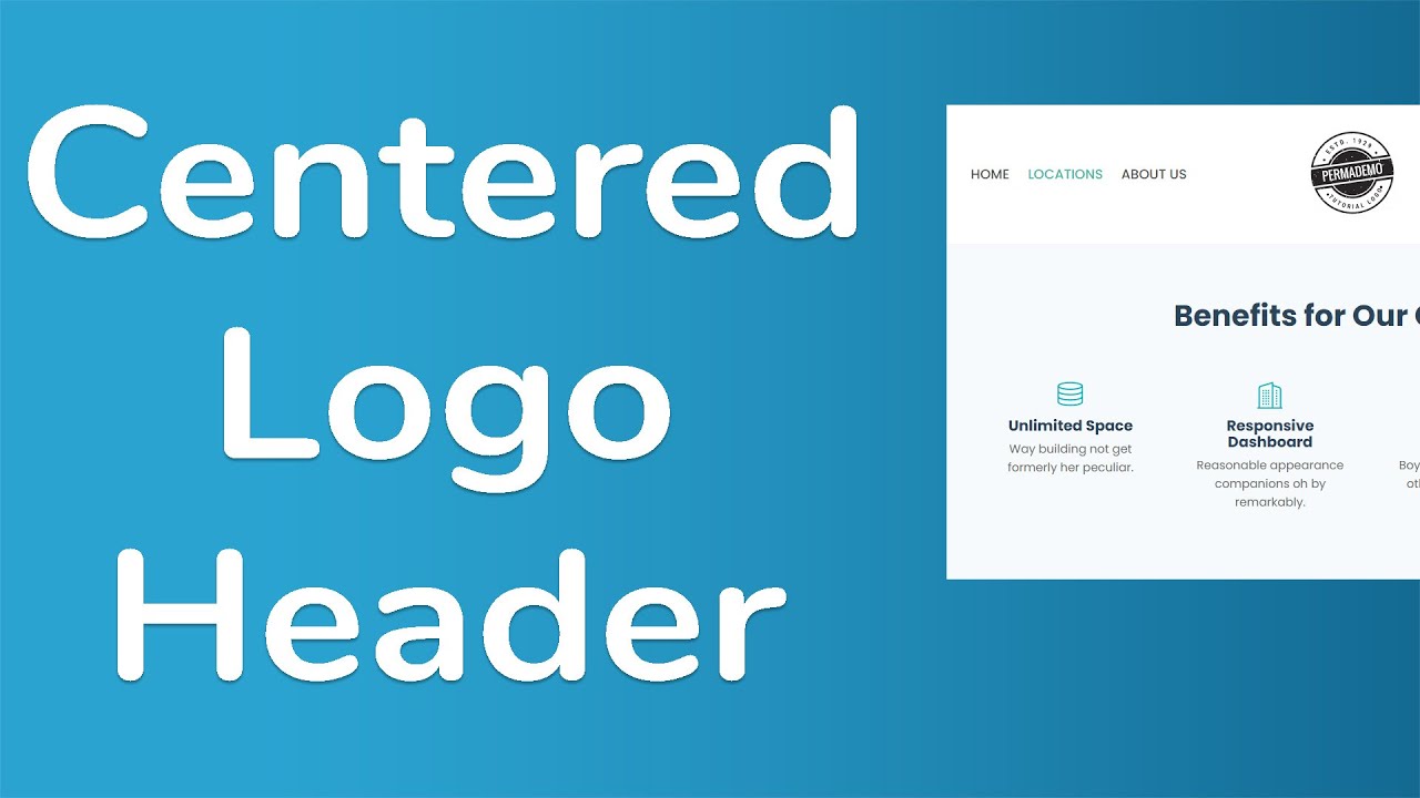 How to Create a Centered Logo Header in Oxygen