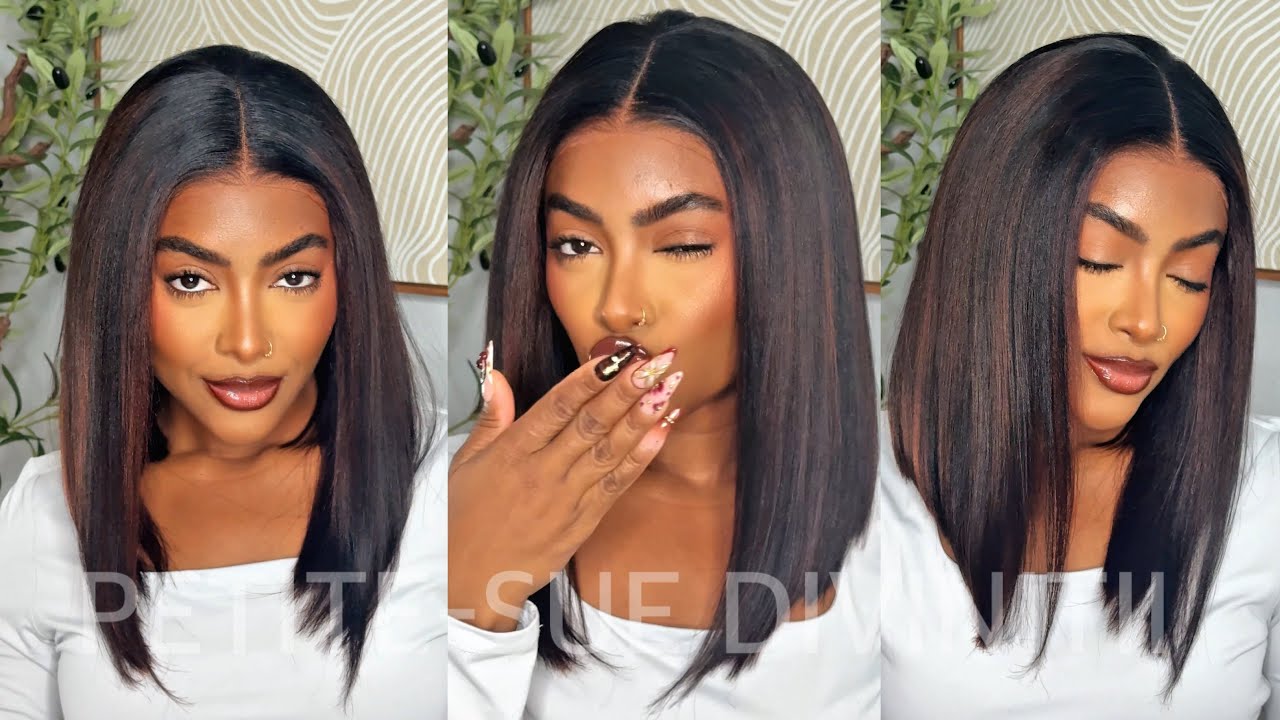 Highlight Yaki Straight Bob 6x4.5  Lace Closure Pre Everthing Wig | PETITE-SUE DIVINITII