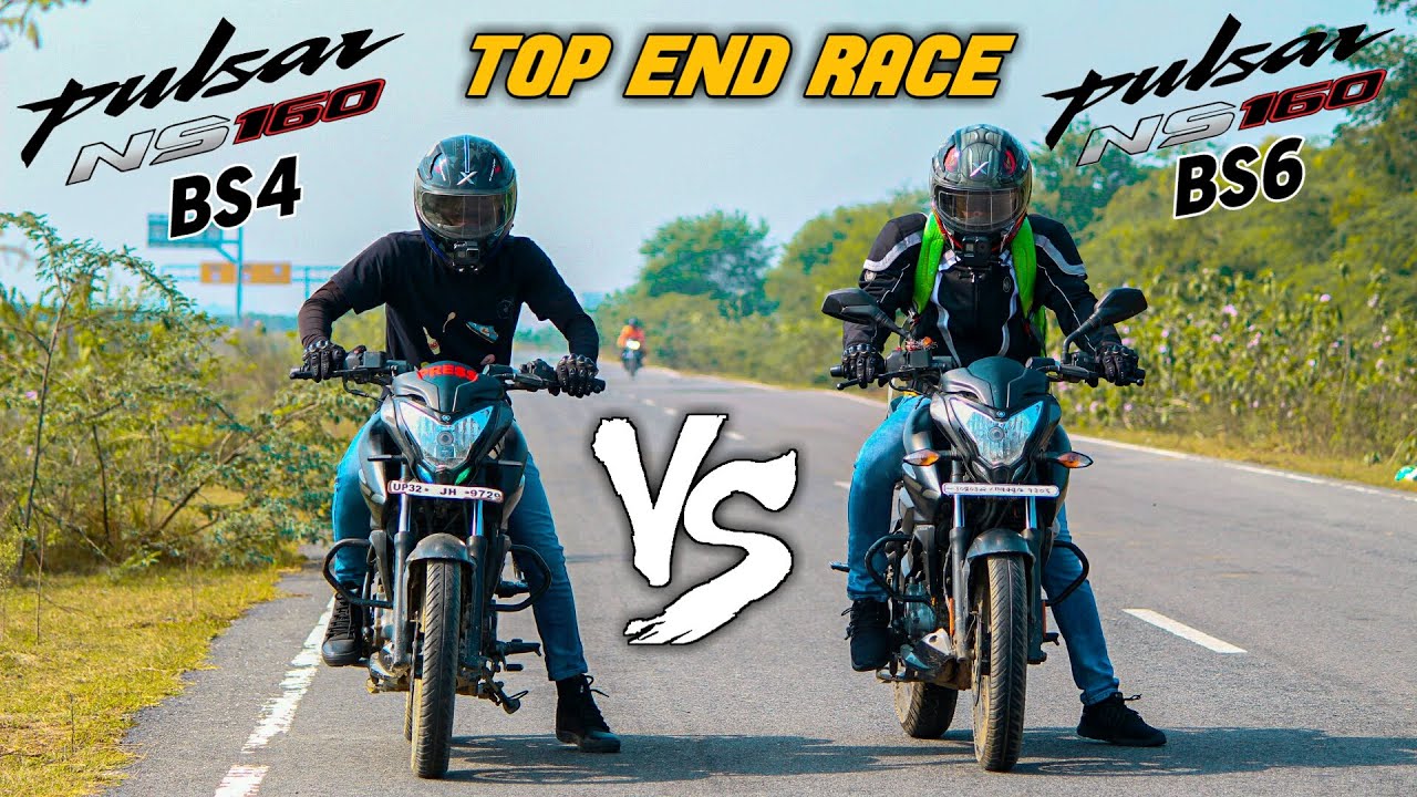 BAJAJ PULSAR NS 160 BS6 Vs BS4 || TOP END RACE || AMAZING RESULTS