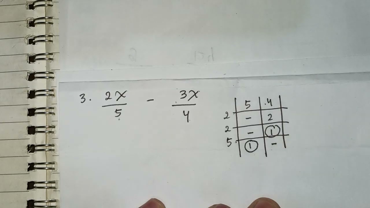 Hitunglah 2x/5 - 3x/4 adalah 