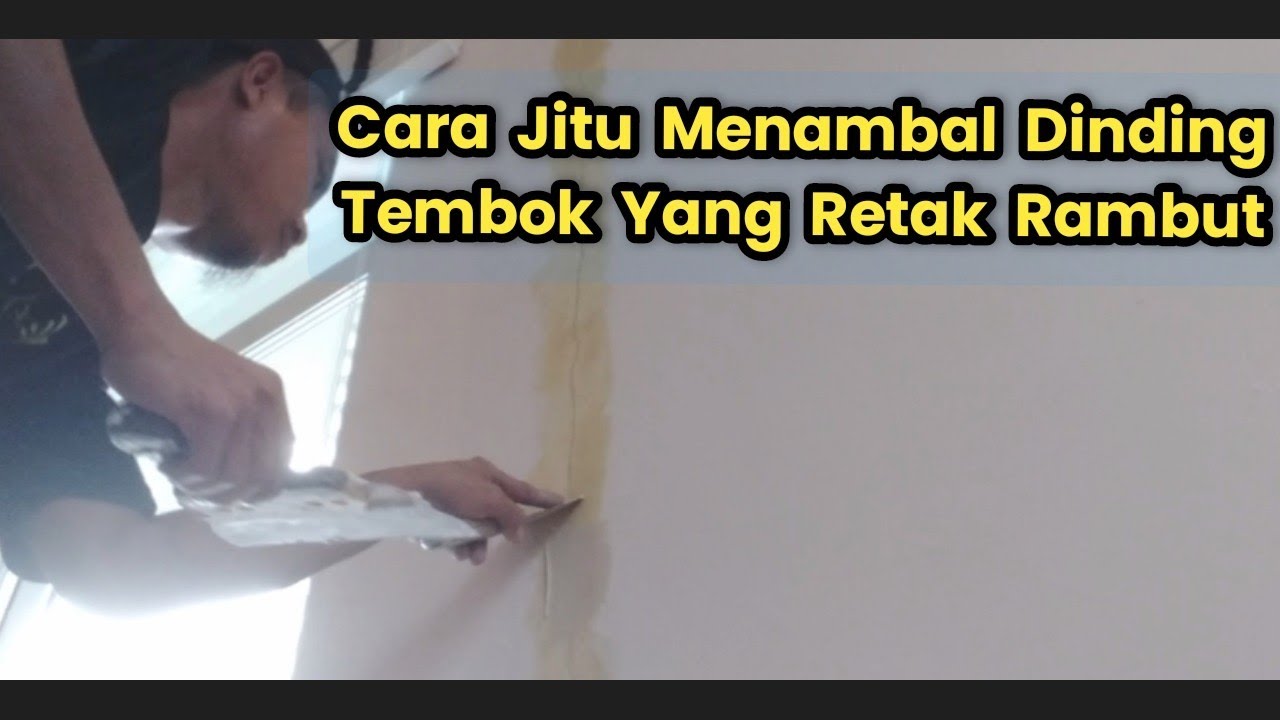 Cara Jitu...!! Menambal Dinding Tembok Yang Retak Rambut @WITEXJAVA #renovasirumah #construction