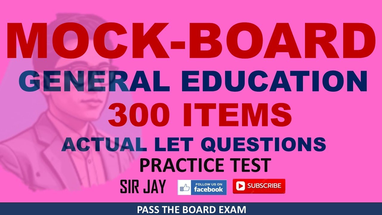 MOCK BOARD - GENERAL EDUCATION - ACTUAL LET QUESTIONS - MARCH 15, 2026 REVIEWER