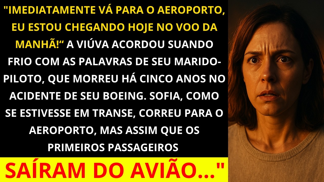 Durante o sonho, o marido piloto já falecido ligou pedindo para vê-la no aeroporto, quando ela ouviu