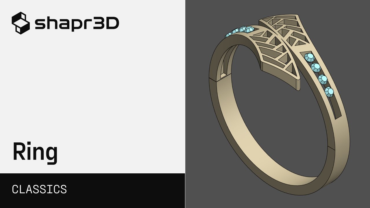 3D modeling a ring on iPad with Shapr3D