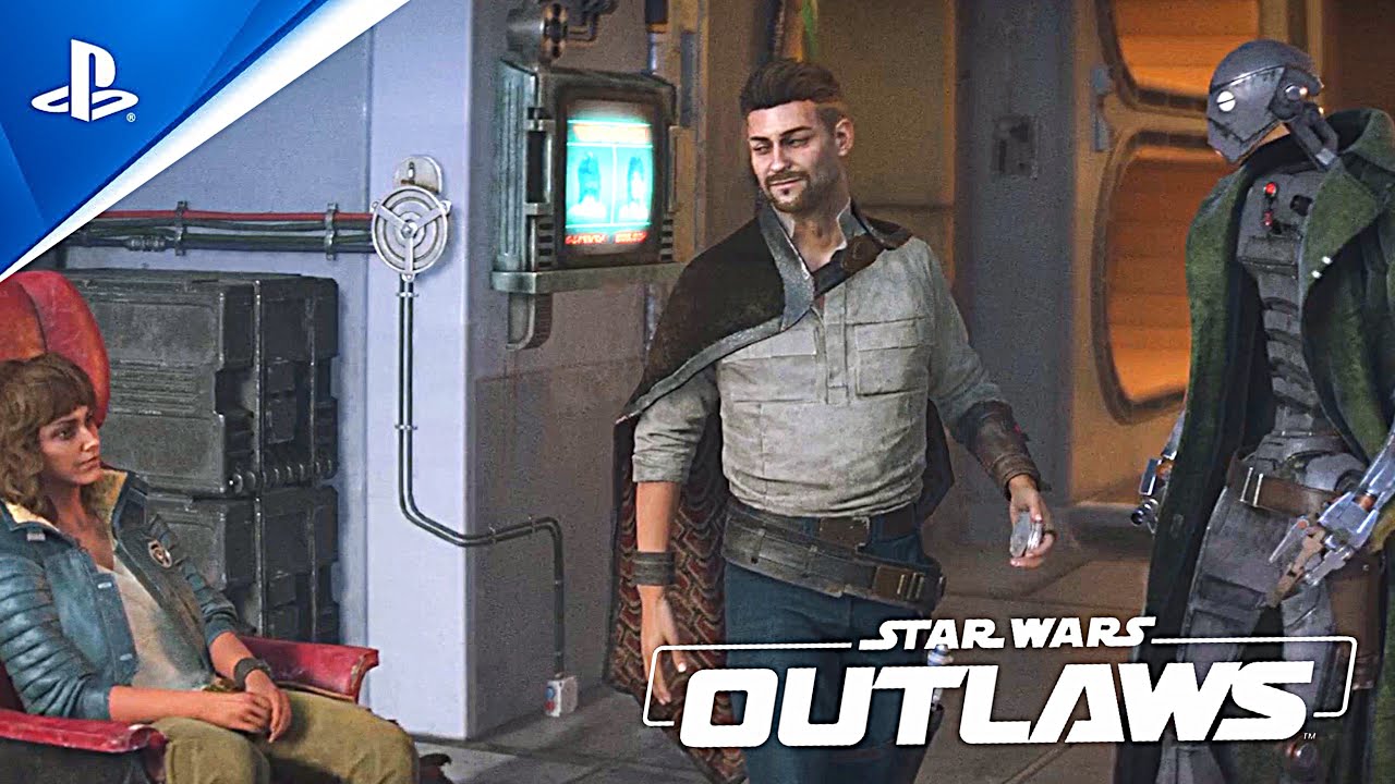 Kay meets Jaylen and ND-5 Scene - Star Wars: Outlaws PS5 Gameplay