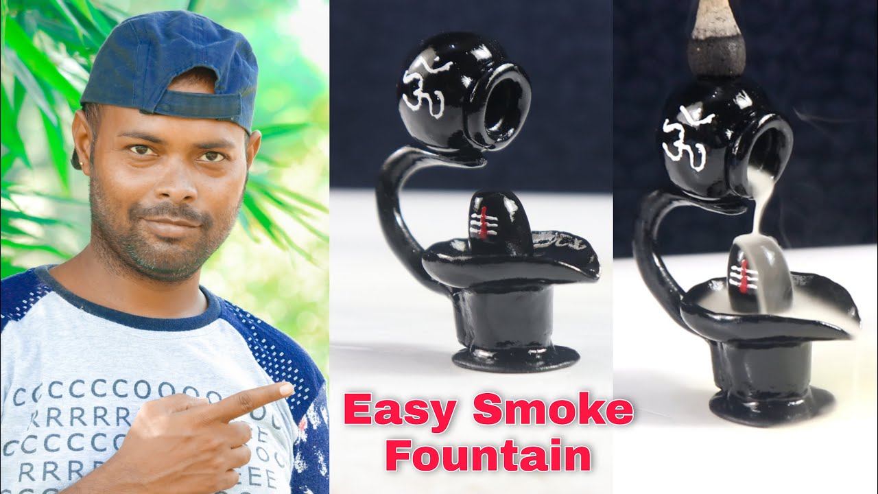 Making Shivling Smoke Fountain Waterfall from M seal at home(4) . Govind Arkhvanshi