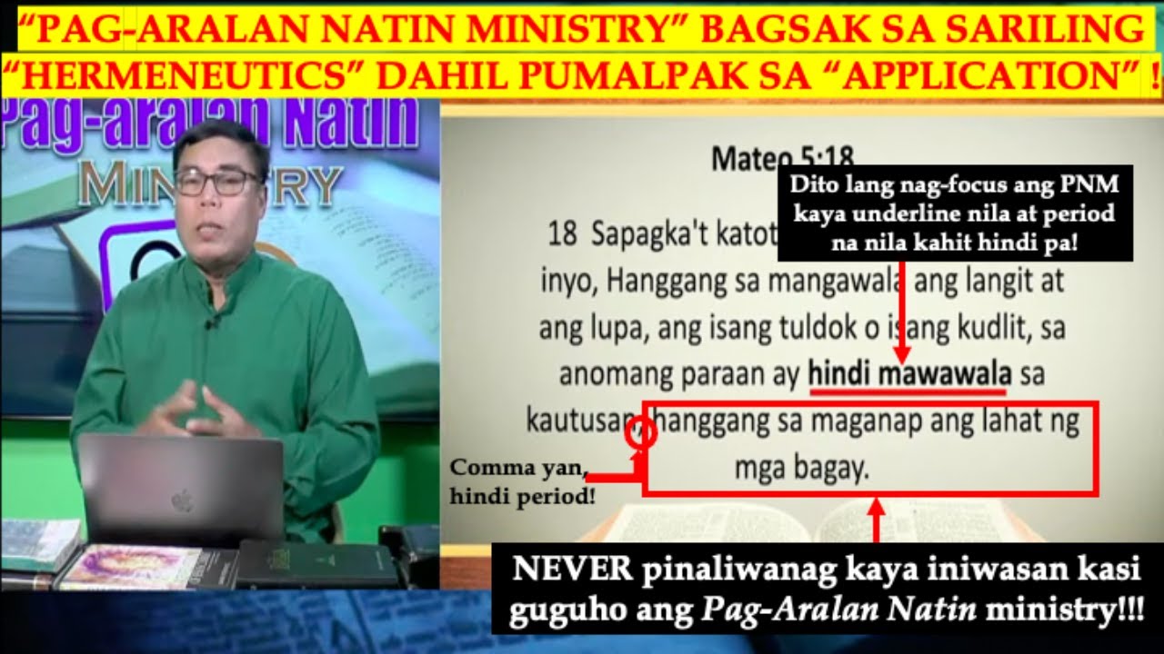 PAG-ARALAN NATIN MINISTRY PUMALPAK SA SARILING HERMENEUTICS!!! #pagaralannatin #johnsonamican