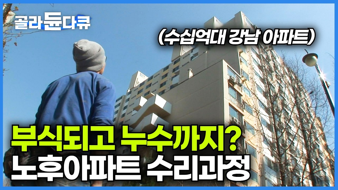 부식되고 누수까지 시작된 수십억 강남아파트 외벽 수리하는 과정｜아파트 크랙 보수｜극한직업｜#골라듄다큐