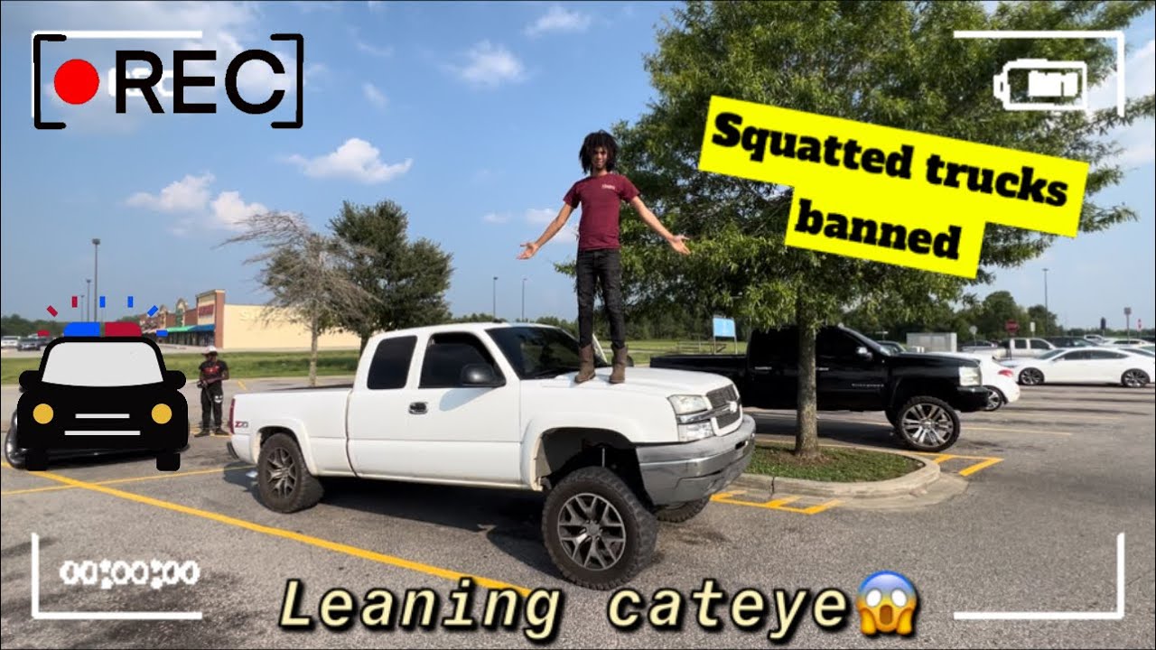 Squatted Chevy cateye truck review | rough country lift kit | sc banned the squat 😱👀