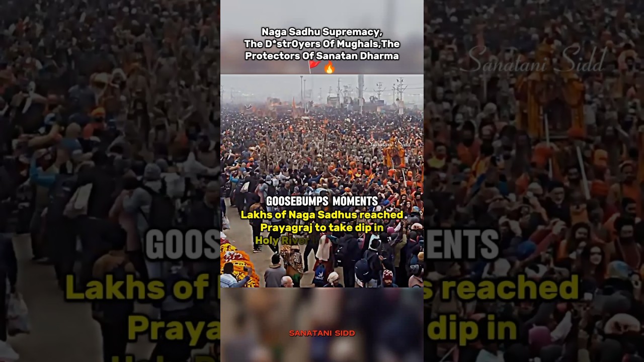 Goosebumps Moments🥶 Lakhs of Naga Sadhus Reached Prayagraj for Mahakumbh🚩🗿#shorts