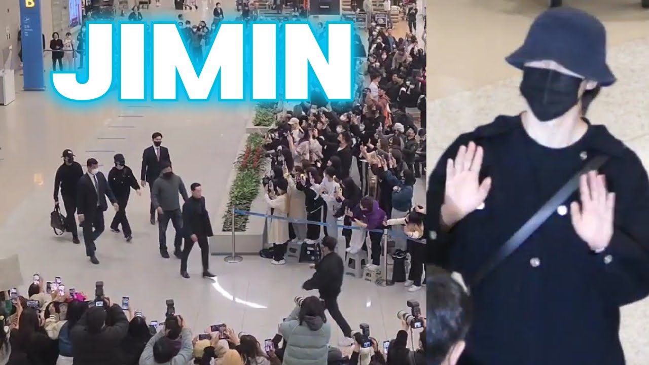 BTS Jimin Arrival from NewYork | Wide and Zoom Cam