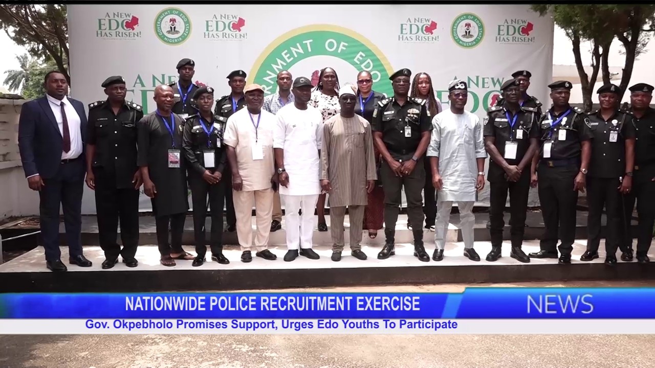 POLICE RECRUITMENT EXERCISE: Gov. Okpebholo Promises Support, Urges Edo Youths To Participate