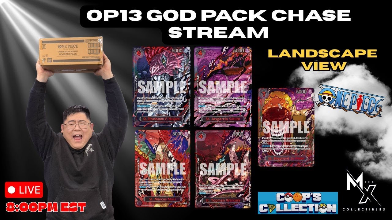 PULLING A GOD PACK FOR COOP! - UNBOXING FULL SEALED CASE OF OP13 (LANDSCAPE VIEW)