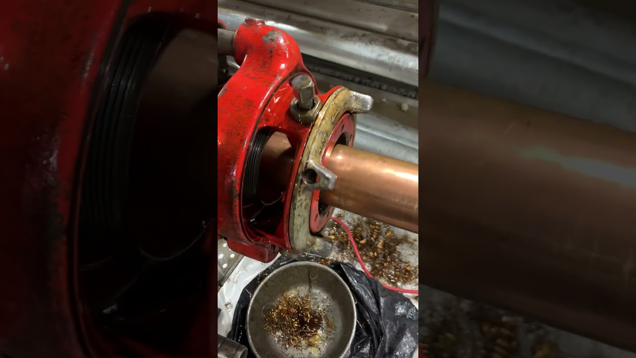 Even the scraps are worth something on this brass pipe #plumber #plumbing