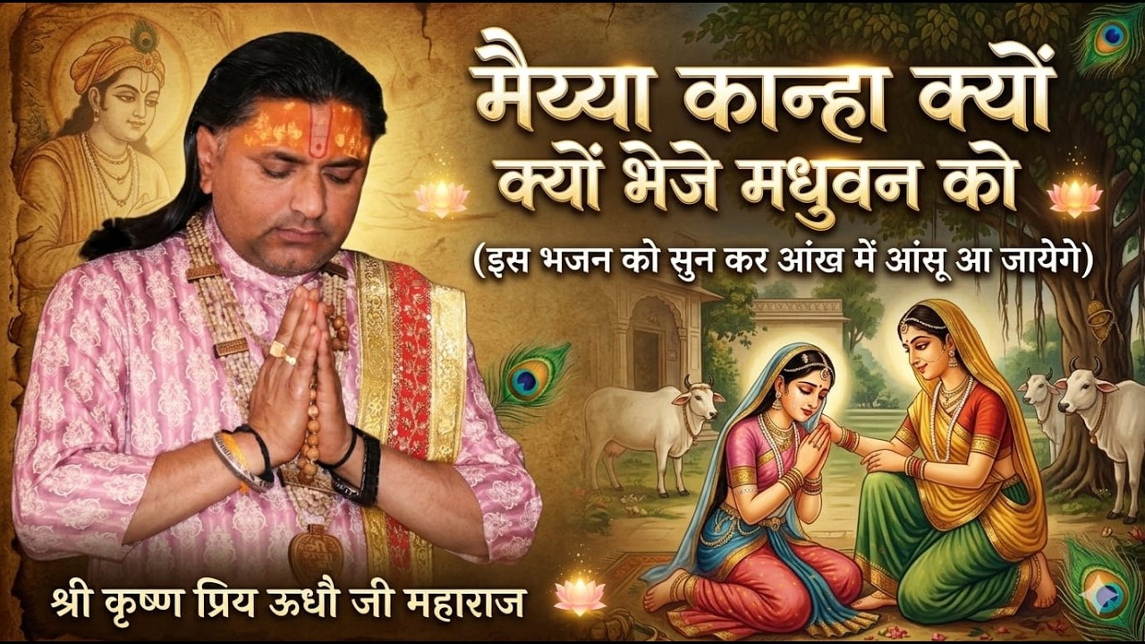 मैय्या कान्हा क्यों भेजे मधुवन को, इस भजन को सुन कर आंख में आंसू आ जायेगे | श्री ऊधौ जी महाराज 2026