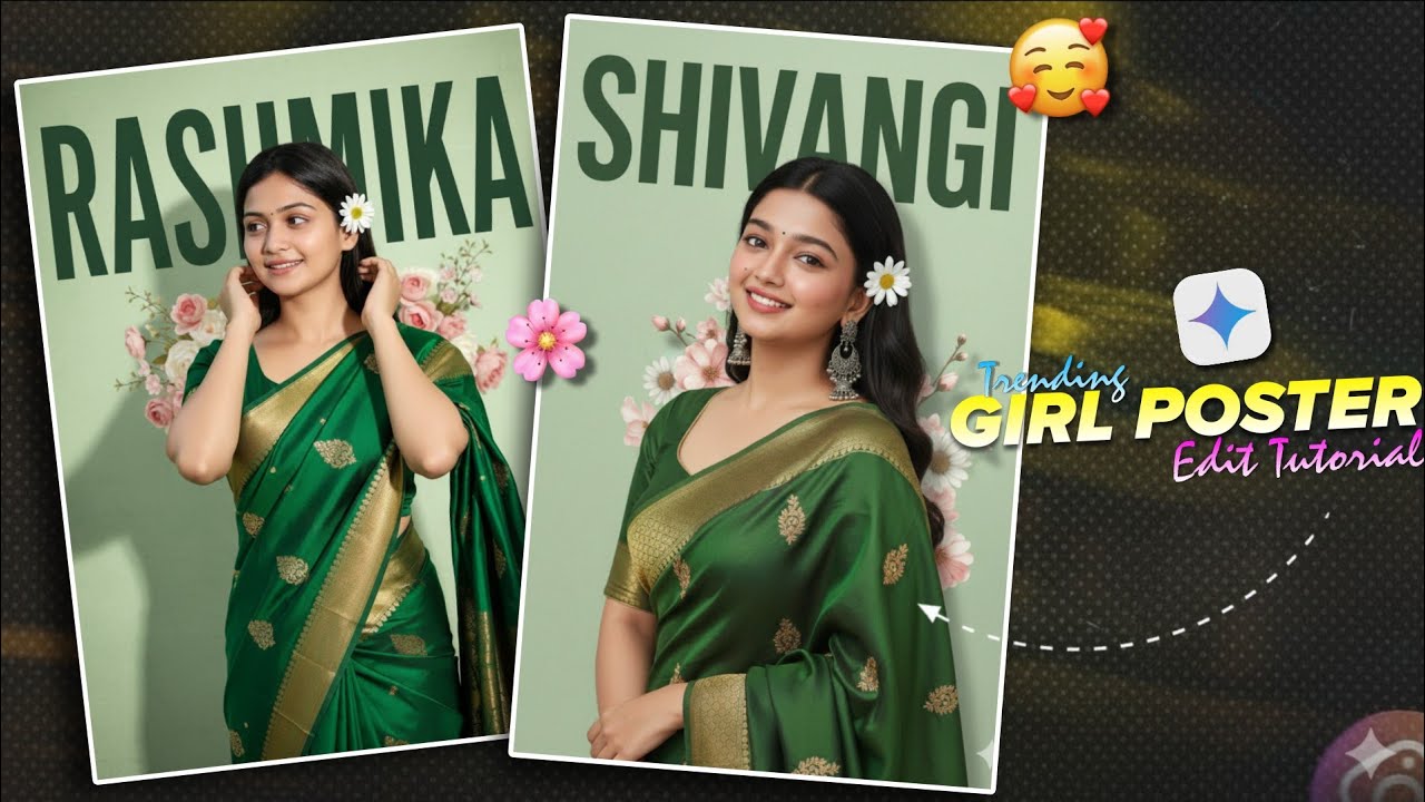 Gemini AI Poster Edit Trend 2026 😱 Viral Girl Style Aesthetic Poster Editing | Secret Gemini Prompt 