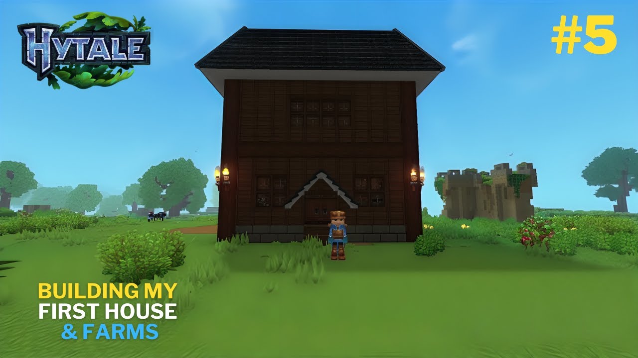 Building My First House & Farms | Hytale Gameplay #5